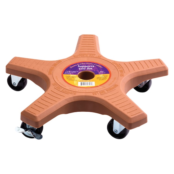 Down Under Down Under Decksaver 3 in. H X 16 in. W X 16 in. D Plastic Plant Caddy Terracotta 18430 - main